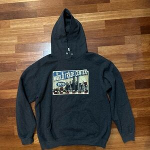 Jerzees Dark Gray World Trade Center Graphic Hoodie